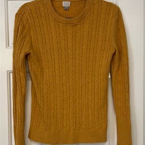 a new day Mustard Cable Knit Sweater